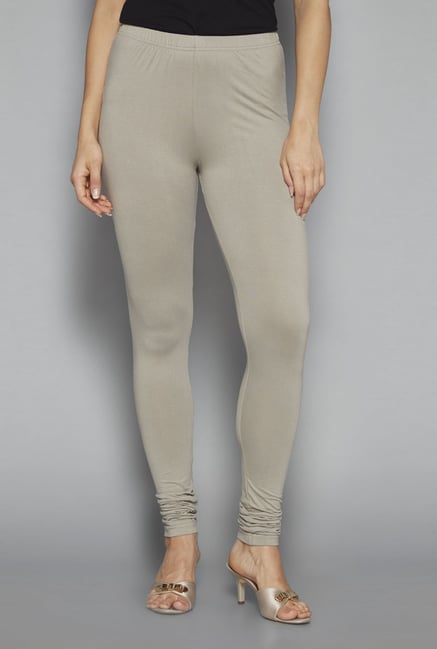 Zuba by Westside Grey Solid Leggings Zuba by Westside Grey Solid Leggings
