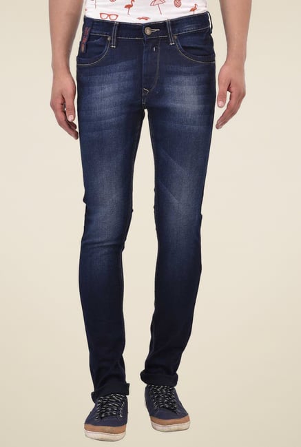 Blue Buddha Dark Blue Skinny Fit Mid Rise Jeans Blue Buddha Dark Blue Skinny Fit Mid Rise Jeans