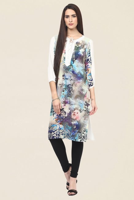 Fusion Beats Grey Printed Kurta Fusion Beats Grey Printed Kurta