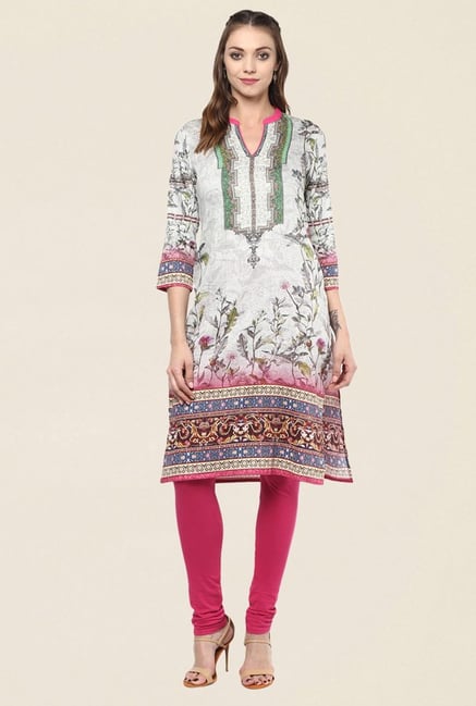 Fusion Beats Grey Printed Kurti Fusion Beats Grey Printed Kurti