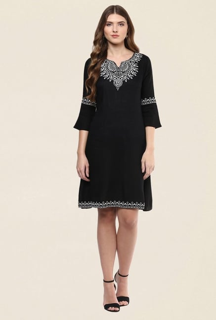 Fusion Beats Black Printed Kurti Fusion Beats Black Printed Kurti