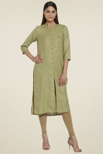 Globus Olive Regular Fit Kurta Globus Olive Regular Fit Kurta