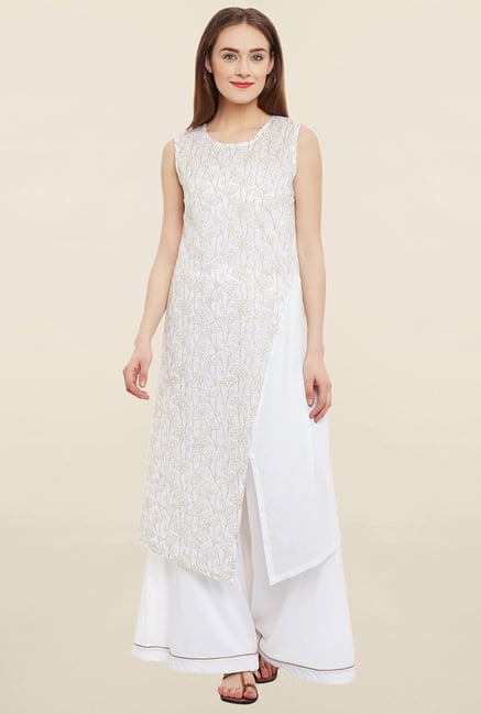 9rasa White Printed Kurta 9rasa White Printed Kurta