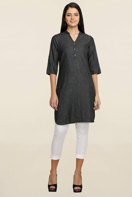 Aurelia Black Textured Kurti Aurelia Black Textured Kurti