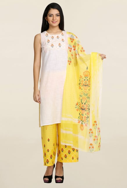 Aurelia White Floral Print Kurti Aurelia White Floral Print Kurti