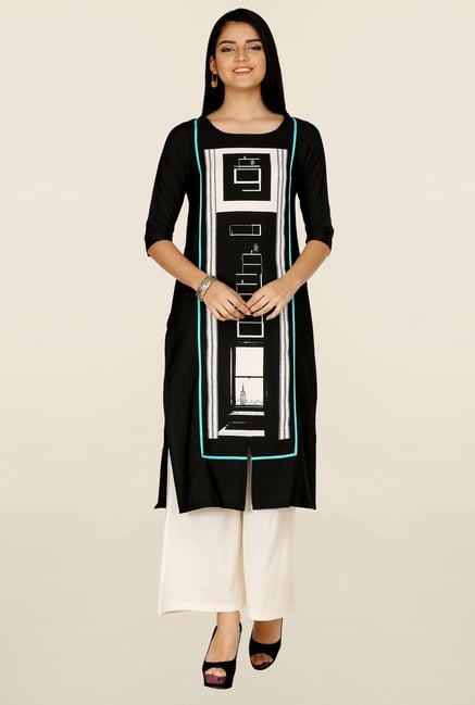 W Black Printed Kurta W Black Printed Kurta