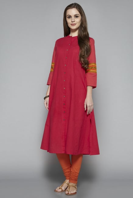 Utsa by Westside Red Solid Kurta Utsa by Westside Red Solid Kurta