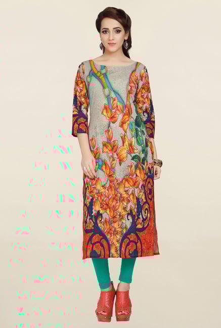 Ziyaa Multicolor Printed Cotton Kurta Ziyaa Multicolor Printed Cotton Kurta