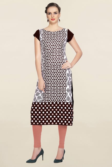 Ziyaa Multicolor Printed Crepe Kurta Ziyaa Multicolor Printed Crepe Kurta