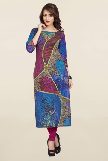 Ziyaa Multicolor Printed Cotton Kurta Ziyaa Multicolor Printed Cotton Kurta