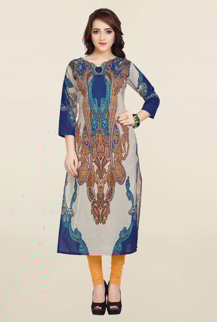 Ziyaa Multicolor Printed Cotton Kurta Ziyaa Multicolor Printed Cotton Kurta