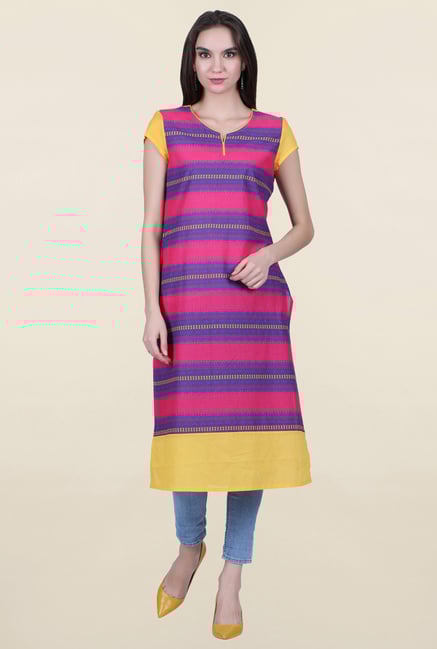 Juniper Pink & Purple Printed Kurta Juniper Pink & Purple Printed Kurta