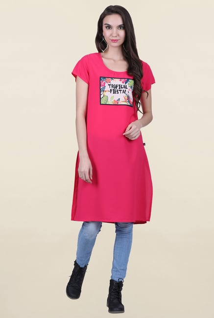 Juniper Pink Printed Kurta Juniper Pink Printed Kurta
