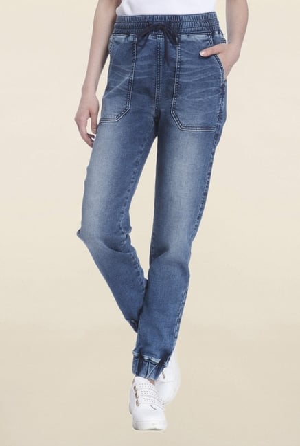 Vero Moda Blue Lightly Washed Joggers Vero Moda Blue Lightly Washed Joggers