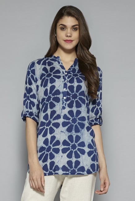 Utsa by Westside Indigo Floral Print Kurti Utsa by Westside Indigo Floral Print Kurti