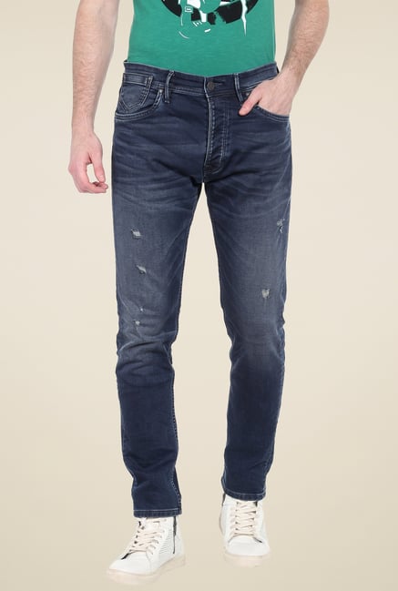 Jack & Jones Dark Blue High Rise Jeans Jack & Jones Dark Blue High Rise Jeans