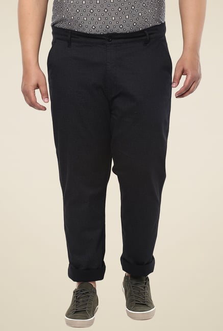 John Pride Black Mid Rise Trousers John Pride Black Mid Rise Trousers