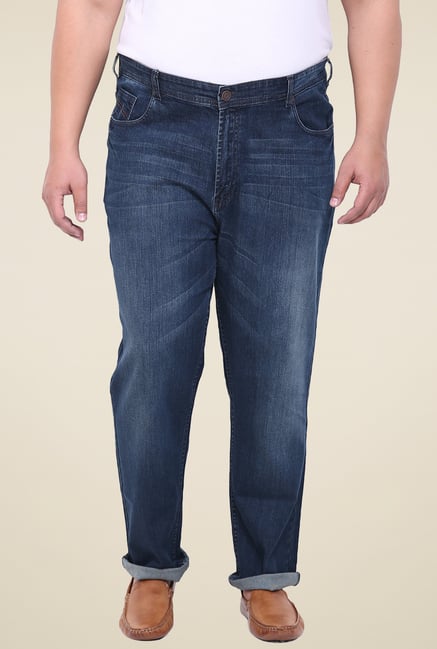 John Pride Blue Comfort Fit Mid Rise Jeans John Pride Blue Comfort Fit Mid Rise Jeans