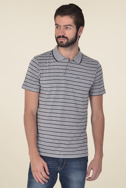 Club Fox Grey Half Sleeves Polo T-Shirt Club Fox Grey Half Sleeves Polo T-Shirt