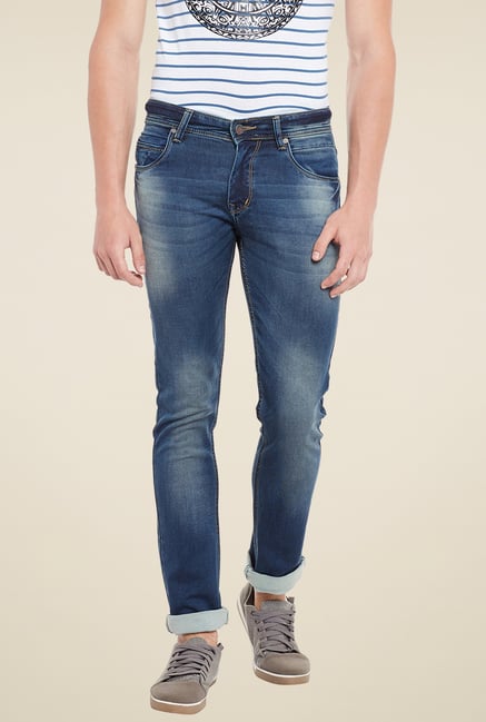 Duke Navy Mid Rise Slim Fit Jeans Duke Navy Mid Rise Slim Fit Jeans