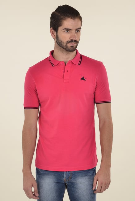 Club Fox Pink Half Sleeves Polo T-Shirt Club Fox Pink Half Sleeves Polo T-Shirt