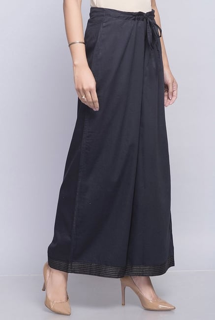 Fabindia Black Solid Palazzo Fabindia Black Solid Palazzo