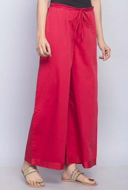 Fabindia Red Solid Palazzo Fabindia Red Solid Palazzo