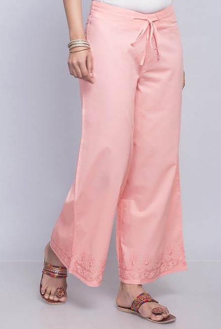 Fabindia Peach Embroidered Palazzo Fabindia Peach Embroidered Palazzo