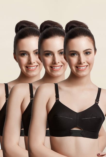 Libertina Black Duchess Non Padded Bra (Pack Of 3) Libertina Black Duchess Non Padded Bra (Pack Of 3)