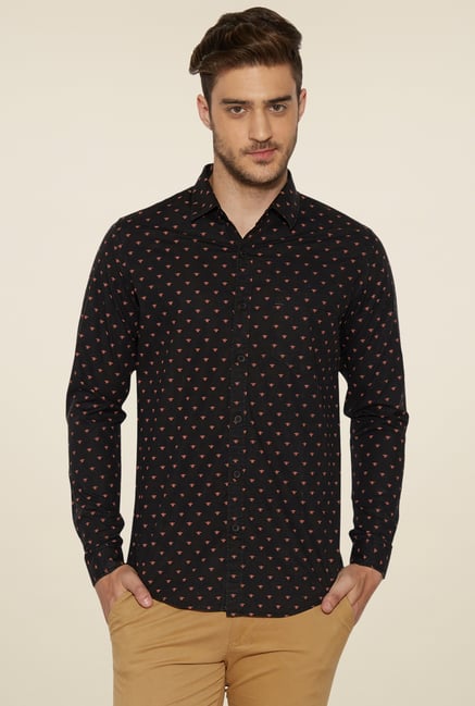 Globus Black Regular Fit Shirt Globus Black Regular Fit Shirt