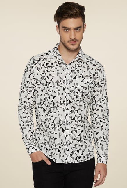 Globus White Printed Shirt Globus White Printed Shirt