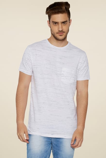 Globus White Regular Fit Round Neck T-Shirt Globus White Regular Fit Round Neck T-Shirt