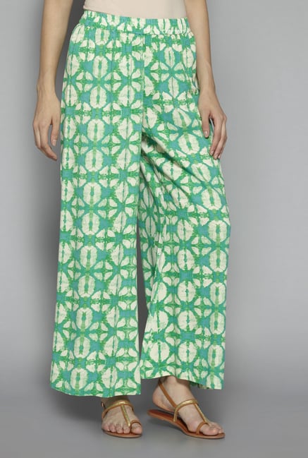 Utsa by Westside Green Printed Palazzos Utsa by Westside Green Printed Palazzos