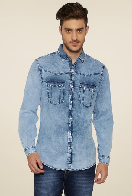 Globus Indigo Full Sleeves Shirt Globus Indigo Full Sleeves Shirt