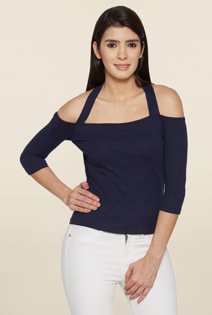 Globus Navy Solid Top Globus Navy Solid Top