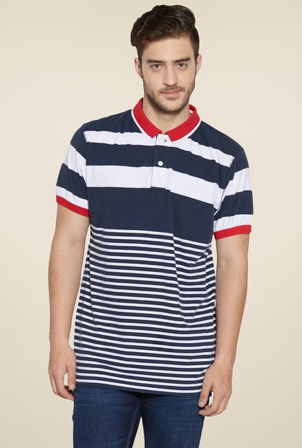 Globus Navy & White Regular Fit Polo T-Shirt Globus Navy & White Regular Fit Polo T-Shirt