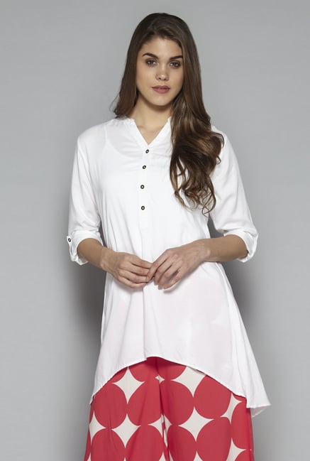 Utsa by Westside White Solid Kurta Utsa by Westside White Solid Kurta