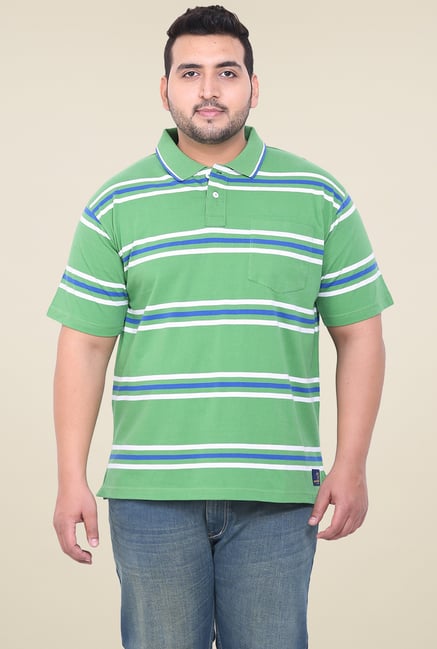 John Pride Green Regular Fit Polo T-Shirt John Pride Green Regular Fit Polo T-Shirt