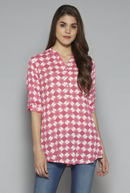 Utsa by Westside Pink Printed Kurti Utsa by Westside Pink Printed Kurti