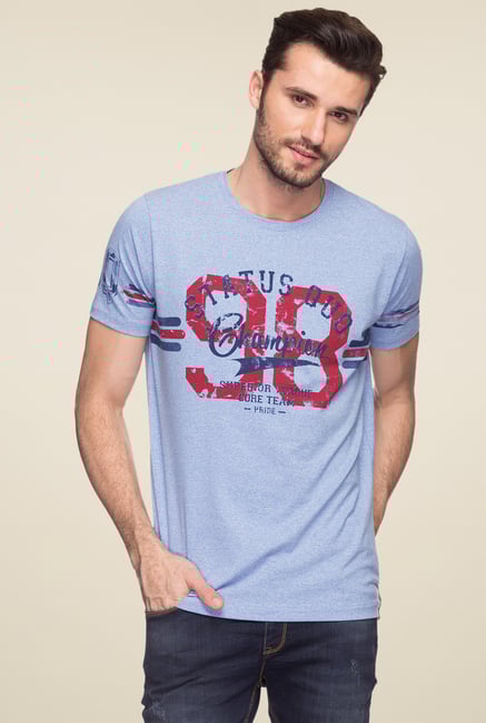 Status Quo Blue Round Neck T-Shirt Status Quo Blue Round Neck T-Shirt