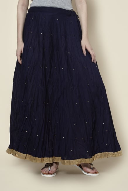 Zudio Indigo Printed Skirt Zudio Indigo Printed Skirt
