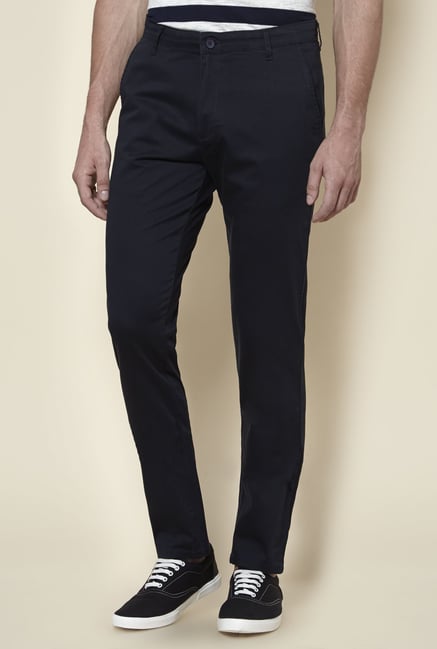 Zudio Navy Slim Fit Chinos Zudio Navy Slim Fit Chinos
