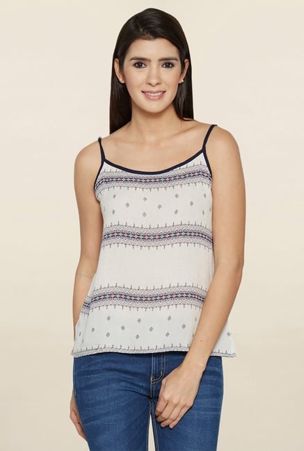 Globus White Printed Top Globus White Printed Top