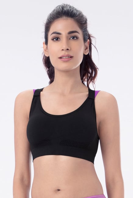 PrettySecrets Black Padded Sports Bra PrettySecrets Black Padded Sports Bra