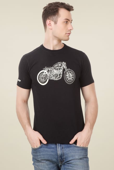 Spunk Black Regular Fit T-Shirt Spunk Black Regular Fit T-Shirt