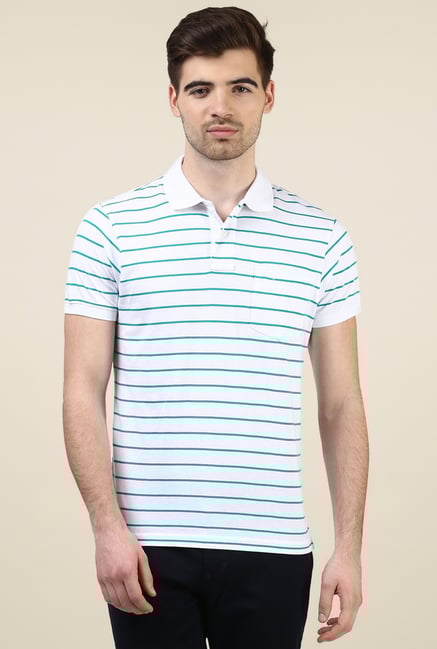 Parx White Cotton Regular Fit Polo T-Shirt Parx White Cotton Regular Fit Polo T-Shirt