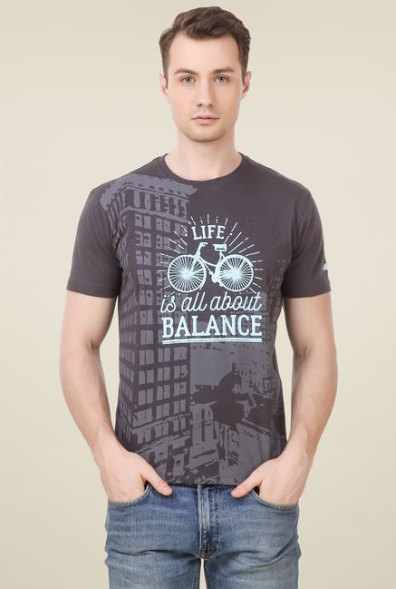 Spunk Brown Half Sleeves Cotton T-Shirt Spunk Brown Half Sleeves Cotton T-Shirt