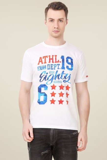 Spunk White Regular Fit T-Shirt Spunk White Regular Fit T-Shirt