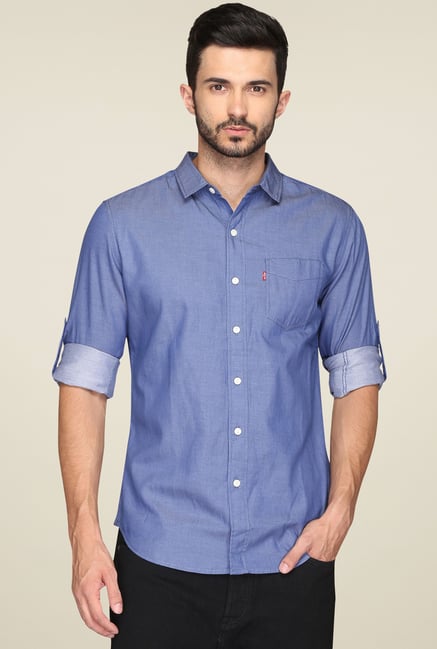 Levi's Blue Full Sleeves Shirt Levi's Blue Full Sleeves Shirt