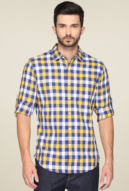 Levi's Yellow & Blue Checks Shirt Levi's Yellow & Blue Checks Shirt